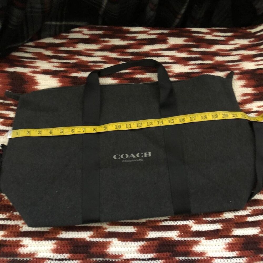 Coach Fragrance Duffle black Weekender Carry-on Gym Shoulder Hand Bag Crossbody - Picture 6 of 8